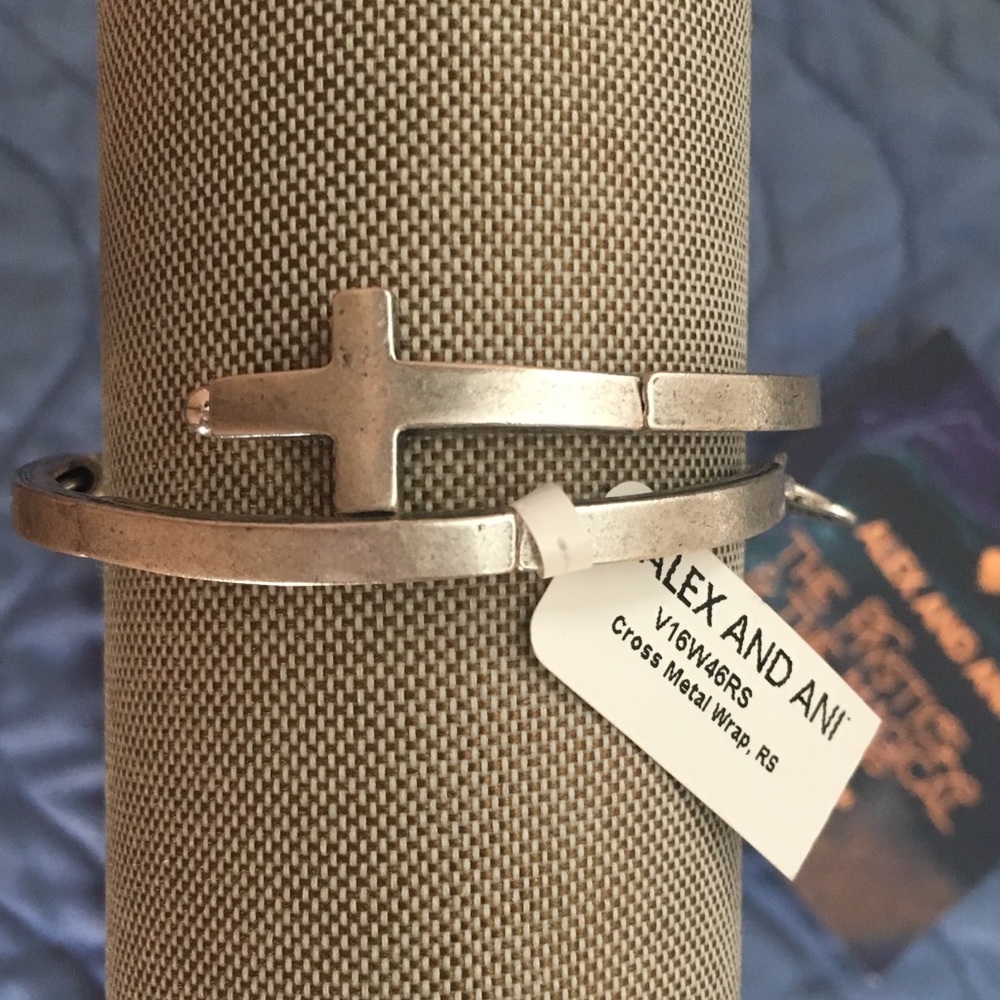 ❌SOLD❌ Alex and Ani Cross Metal Wrap Bracelet, NWT